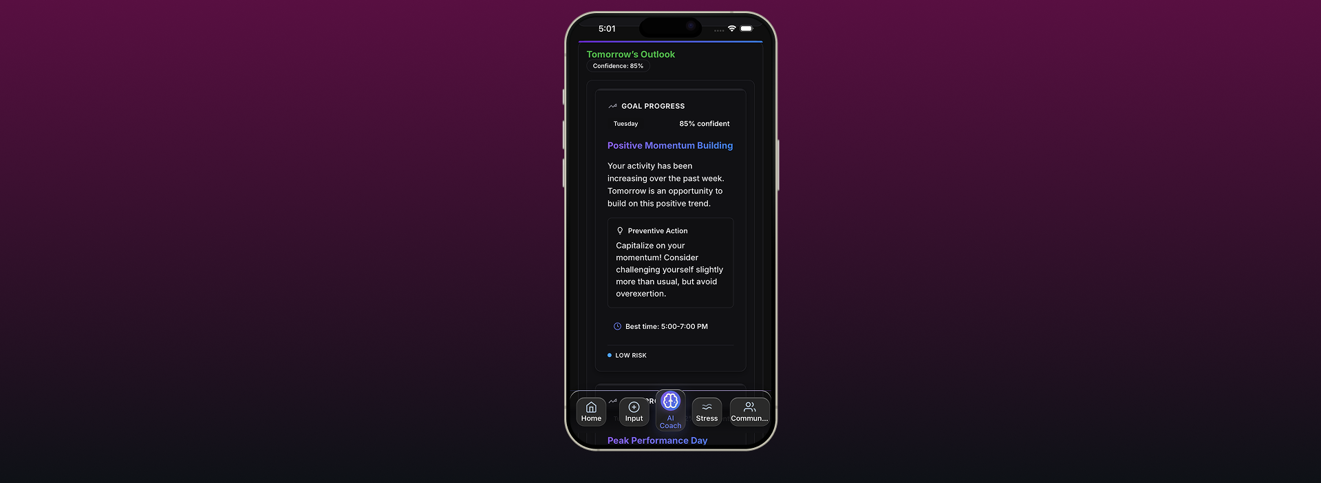 Fittra Wellness app screens showing the AI-guided dashboard and onboarding flow